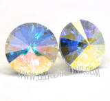 Swarovski Earrings, Crystal AB, 14mm in diameter