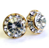 AR99 xilion chaton or rivoli stud earrings, 8mm