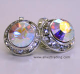 Swarovski Clip-on Earrings, Crystal AB