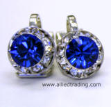 Clip On Earrings, Sapphire