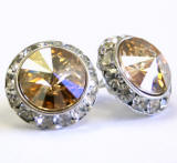 ARC60 Swarovski Clip On Earrings, 20mm