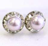 pearl stud earrings