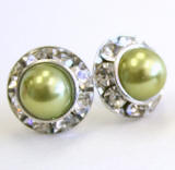 pearl stud earrings