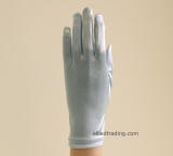 Elegant formal gloves, 2BL, wrist length, light blue