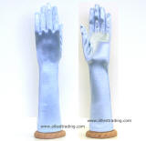 Light Blue Elbow Lngth Prom Gloves
