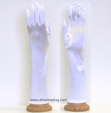 white 8BL lady spandex stretchy gloves