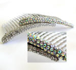 baseball bat inspired swarovski bridal hair comb