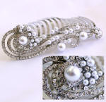 cloud inspired swarovski bridal hair side comb