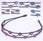 SRB82 SWAROVSKI CRYSTAL METAL HEADBAND