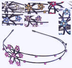 SRB84 BIG BLOWER SWAROVSKI CRYSTAL METAL HEADBAND