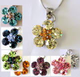 swarovski flower necklace