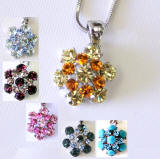 swarovski flower necklace