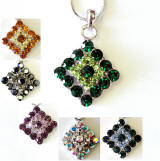 square shaped swarovski necklace