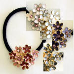 swarovski crystal lilac inspired ponytail holder