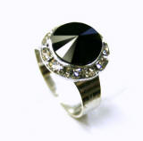 swarovski jet color ring, 15mm